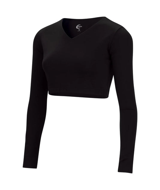Cheer Cropped V Neck Body Suit