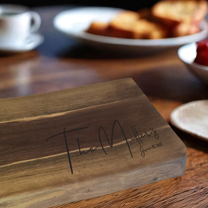 Live Edge Walnut Charcuterie Serving Board