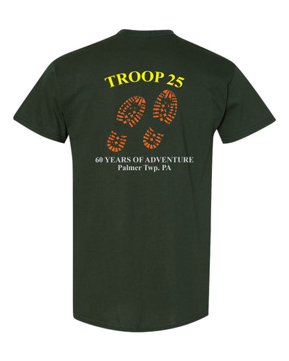 Troop 25 Tee Shirt - 60 Years - Green