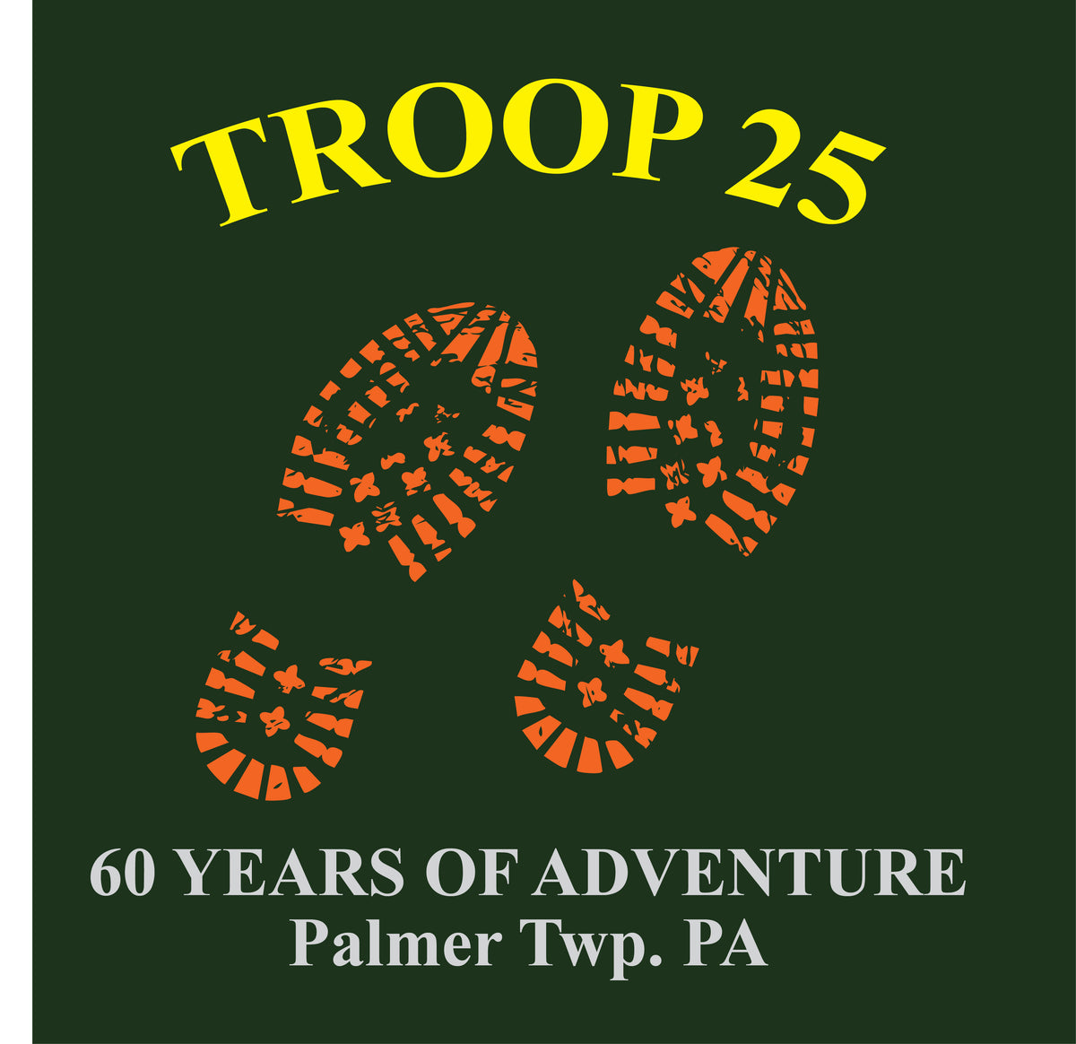 Troop 25 Tee Shirt - 60 Years - Green