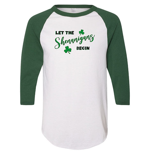 St Pats T - Shenanigans 3/4 Baseball shirt