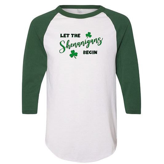 St Pats T - Shenanigans 3/4 Baseball shirt