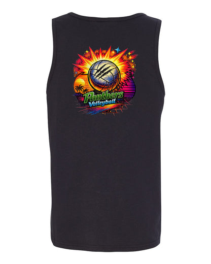 Panther Volleyball Retro Tee, Hoodie or Tank Black