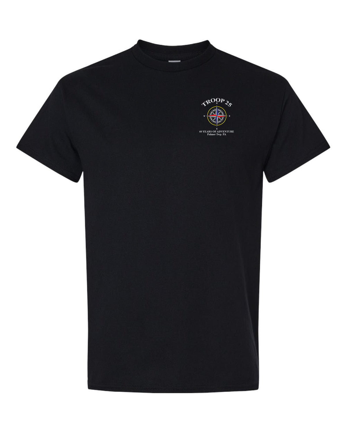 Troop 25 Tee Shirt - 60 Years - Black