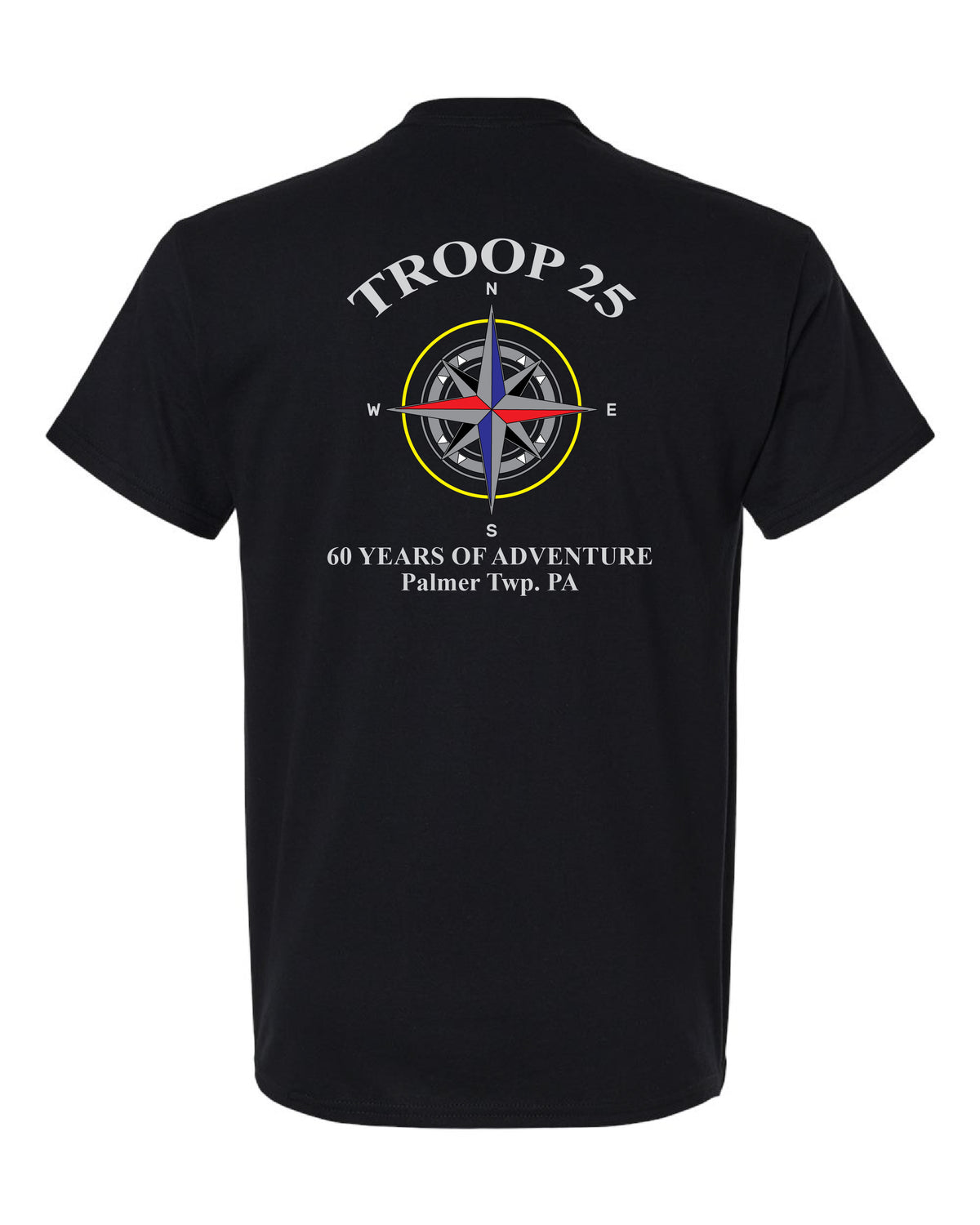 Troop 25 Tee Shirt - 60 Years - Black
