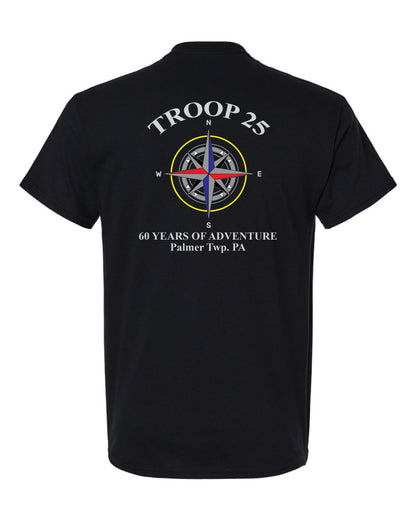 Troop 25 Tee Shirt - 60 Years - Black